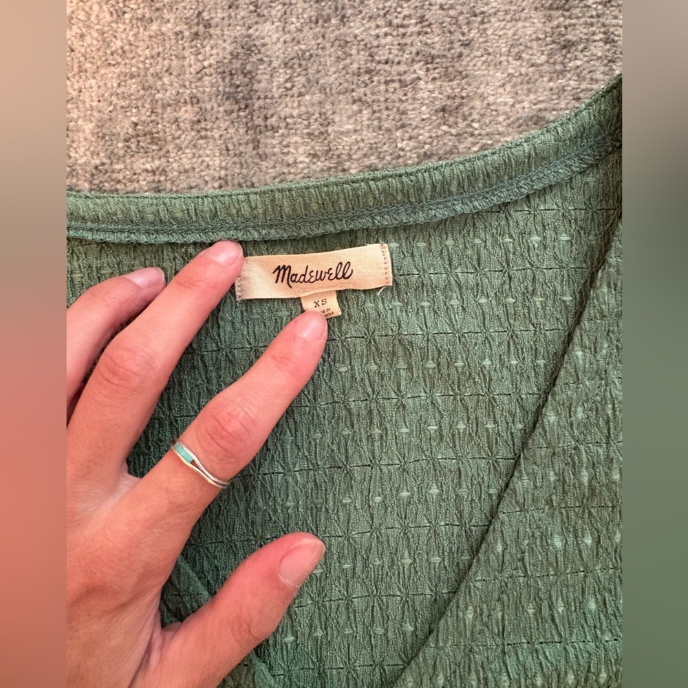 Madewell Textured Green Knit Sweater - Picture 3 of 3